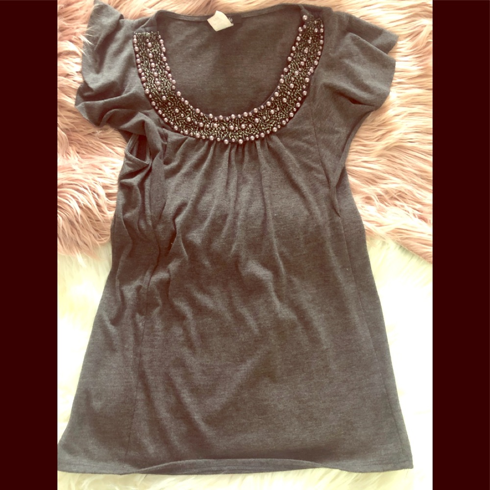 Beaded Cotton Shirt